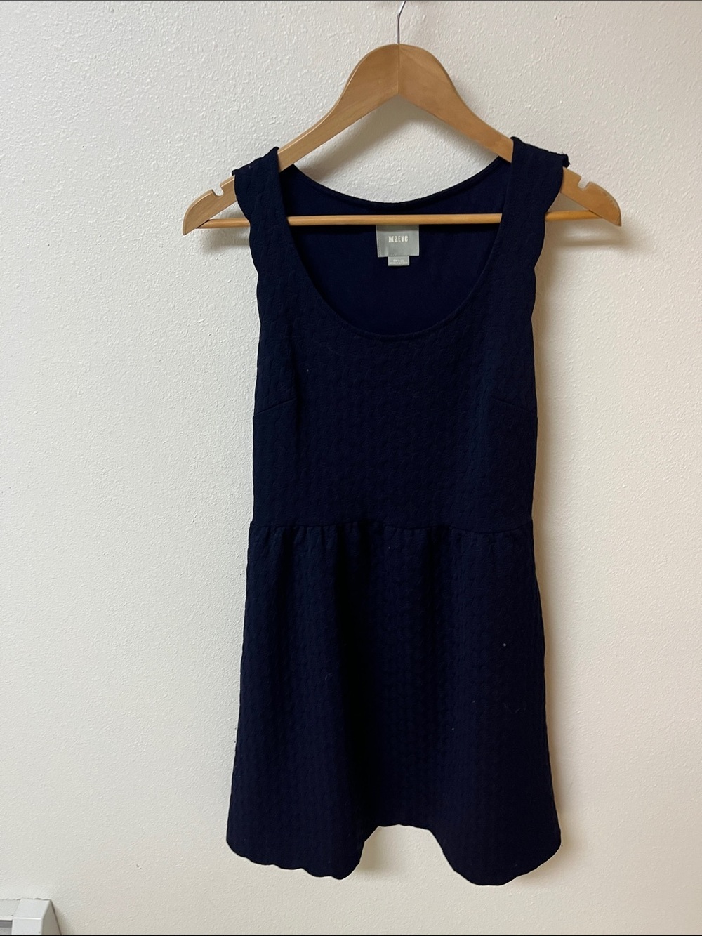 Maeve Navy Textured Sleeveless Dress women’s size S